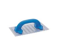 REFINA 8mm Sharp Tooth Scratch Float Hand Tool - 10”x6” (249 x 145mm) Stainless Steel Scraper w/Plastic Oval Grip Handle - Plastering & Rendering Tool to Achieve Perfect Decorative Finish