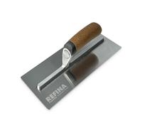 REFINA FINATEX-1 Laying On Plastering Trowel - 11 x 4.75" (280 x 120mm) Plasterers w/ 0.65mm Durable Stainless Steel Blade & Ergonomic Handle - Applying, Smoothing & Finishing Trowel