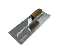 REFINA FINATEX-1 Laying On Plastering Trowel - 14 x 4.75" (355 x 120mm) Plasterers w/ 0.65mm Durable Stainless Steel Blade & Ergonomic Handle - Applying, Smoothing & Finishing Trowel