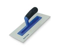 REFINA Fine Texture Float for Finishing Walls, Ceilings, Floors - 11x5½" (280x140mm) Off-White ABS Plastic Plastering Float w/ 3mm Gauge - Durable Render Float w/Bevelled Edges & Soft Grip Handle