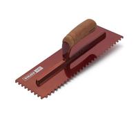 Refina Huds 14" 360mm Notchtile Adhesive Spreading Tiling Trowel Copper 6mm Notch Left Handed Cork Handle 2023606Lc