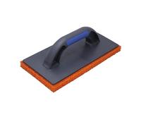 REFINA Medium Grain Rubber Sponge Float for Plastering, Rendering & Cement - 11 x 5.5" (280 x 140mm) Lightweight & Durable Sponge Float w/Ergonomic Handle - Removes Air Bubbles & Trowel Marks