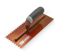 Refina NotchTile Copper Adhesive Spreading Notched Tiling Trowel Right Handed 11" (280mm) with 6mm Notches - 2022806R
