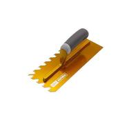 Refina Notchtile Gold Adhesive Spreading Notched Tiling Trowel Right Handed 11" (280mm) With 12mm Notches - 2022812R