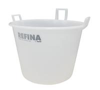 Refina X-Ray White Heavy Duty Food Grade Plaster Render Mortar Concrete Screed Mixing Plastic Bucket Tub 120L 321065