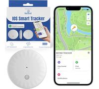 ReFind Air Tracker for Google & iOS(Apple Certified) Find My Mini GPS Tracker Tag Apple AirTracker Alternative, Mini GPS Tracker for Keys, Pets, Wallets and Luggage (White(1pc), Pack of 1, iOS+Google)