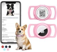 ReFind Airtag Dog Collar Holder & Free App Pet Tracker Smart Qr Id