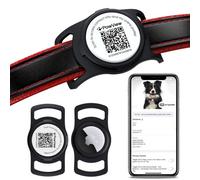 ReFind Airtag Dog Collar Holder & Free App Pet Tracker Smart Qr Id