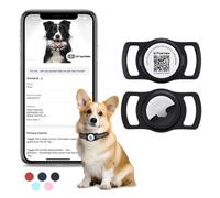 ReFind Airtag Dog Collar Holder & Free App Pet Tracker Smart Qr Id