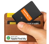 easyTag Wallet Tracker Card (iOS Only) - Slim Rechargeable Wallet Finder & Luggage Tracker Device, Smart Tag Tracking Card Compatible With Apple Find My App