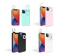 ReFind Light Ring iPhone Case for Selfie Photos, 3-Level Brightness and phone stand perfect for Makeup Photography and Selfie on Smartphone Video (iPhone XR, Black)