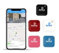 ReFind R1 Smart Tracker. Mini GPS Tag, Live Tracking on Free App Bluetooth 5.0. Key Finder, Tracker For Luggage, Item Finder, Dog & Cat Tracker. Compact AIR I TAG For iPhone, Android, Samsung (White)