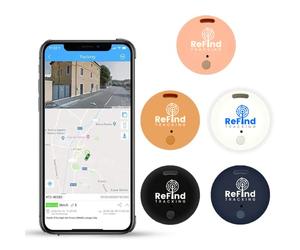 ReFind R2 Smart Tracker for Android and iPhone. Mini GPS Tag Bluetooth 5.0 Key Finder. Samsung AirTag Alternative for Keys, Pets, Wallets and Luggage (Black)