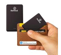ReFind Wallet Tracker Card (Samsung Only) - Slim and Durable Smart Tag for Wallets, Bags, Suitcases and Luggage. Rechargeable Card Tracker Compatible with Samsung SmartThings App