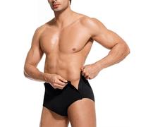 RefindWin Post Surgery Briefs for Men Reusable Tear Away Incontinence Underwear Stick-on Briefs Black L