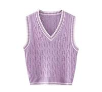 RefindWin Womens Sweater Vest Sleeveless Cotton Casual V Neck Pullover