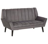 Refined 2 Seat Grey Sofa, Velvet Upholstered Mid Century Sofa, Elegant Contemporary Sofa For Livingroom Premier Housewares Grey One Size