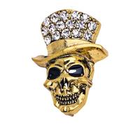 Refined Brooch Vintage Sparkling Badge Gothic Skull Clothing Accessory Distinctive Badges Suitable for Daily Gothic Snake Skull Lapel Pin, one size, As described