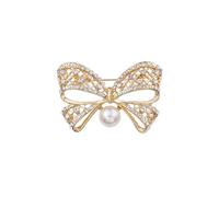 Refined Butterflys Brooch with Rhinestones and Pearls | Decorative Pin for Women | Great for All Occasions