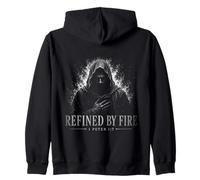 Refined By Fire 1 Peter 1 7 Christian Bible Verse Zip Hoodie