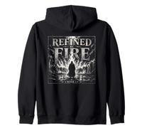 Refined By Fire 1 Peter 1 7 Christian Verse Zip Hoodie