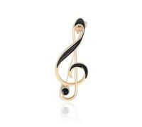 Refined Music Note Brooch Lapel Pin for Women & Men - Fashionable Treble Clef Corsage Brooch for Jackets, Dresses, Suits, Bags & Hats - Great Gift for Any Occasion(Gold)