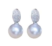 Refined Pearl Earrings with Real Freshwater and Robust Alloy Suitable for All Occasions Wear Earrings, one size, As described