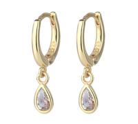 Refined Zircon Earrings with Water Drop Designs Robust Copper Jewellery Accessories for Professional Women Fashion Accessories, one size, As described