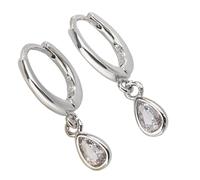 Refined Zircon Earrings with Water Drop Designs Robust Copper Jewellery Accessories for Professional Women Fashion Accessories, one size, As described