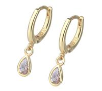 Refined Zircon Earrings with Water Drop Designs Robust Copper Jewellery Accessories for Professional Women Fashion Accessories, one size, As described