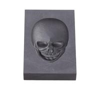 Refining Ingot Mold Skull Shape Crucible Mould, 1.97x2.36 Inch Long Lasting Graphite Ingot Mold, Casting for Jewelry DIY Metals Testing