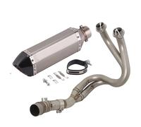 Refitting Exhaust Mid Tube For Kawasaki ER6N ER6F For Versys 650 Z650 For Ninja650 Motorcycle Modify Front Link Pipe Muffler Full System Exhaust Exhaust Pipes(Type C)