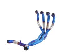 Refitting Exhaust Mid Tube For Kawasaki For Ninja 1000 Z1000 ABS Z1000SX 2010-2022 Motorcycle Exhaust Escape Connect Muffler Mid Link Pipe Exhaust Pipes(Blue)