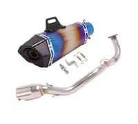 Refitting Exhaust Mid Tube For NMAX 125 For NMAX125 For NMAX155 2021-2023 Motorcycle Exhaust Escape Connect Muffler Mid Link Pipe Exhaust Pipes(Type G)