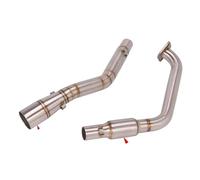 Refitting Exhaust Mid Tube For YZF-R15 YZF R15 V3 R125 For MT15 MT-15 2017-2021 Motorcycle Muffler Front Middle Slip-On Link Pipe Exhaust Pipes(B)