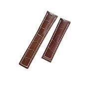 REFKIT 22mm 24mm Black Brown Blue Genuine Leather Watchband For Breitling Watch Strap For Avenger Belt For Navitimer Bracelet (Color : Brown, Size : 24mm)