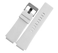 REFKIT 30mm 28mm Watch Band Mens Strap For DZ1089 For DZ1123 For DZ1132 Substitute Convex Mouth Strap 30X22mm Black (Color : White, Size : 30-20mm)
