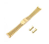 REFKIT 316L Stainless Steel 18MM 19MM 20MM Watch Band Strap Bracelet Fit For Seiko 5 (Color : Gold, Size : 19mm)