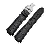 REFKIT For 1853 For Tissot For T60 Strap For L875 For 975K Belt Men's Bracelet 24 X 14m Wristband Mesh Belt For T60.1.513 Leather Watchband(Black silver)