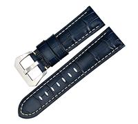 REFKIT Genuine Leather Watch Strap 22mm 24mm 26mm Fashion Blue Watch Accessories For Panerai Watch Band (Color : Blue WS, Size : 26mm)
