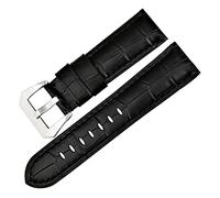 REFKIT Genuine Leather Watch Strap 22mm 24mm 26mm Fashion Blue Watch Accessories For Panerai Watch Band (Color : Black BS, Size : 26mm)