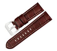 REFKIT Genuine Leather Watch Strap 22mm 24mm 26mm Fashion Blue Watch Accessories For Panerai Watch Band (Color : Brown WS, Size : 26mm)