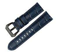 REFKIT Genuine Leather Watch Strap 22mm 24mm 26mm Fashion Blue Watch Accessories For Panerai Watch Band (Color : Blue BB, Size : 24mm)