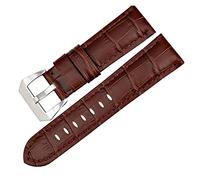 REFKIT Genuine Leather Watch Strap 22mm 24mm 26mm Fashion Blue Watch Accessories For Panerai Watch Band (Color : Brown BS, Size : 24mm)