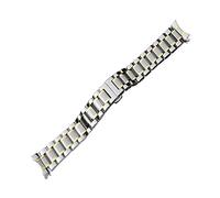 REFKIT Watch Band 12mm 14mm 15mm 16mm 17mm 18mm 19mm 20mm 21mm 22mm 23mm 24mm Stainless Steel Watch Strap Curved End Butterfly Buckle Strap Bracelet (Color : Silver Gold, Size : 22mm)