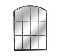 Reflect Powder Coated Metal Arched Easy Hanging Glass Garden Mirror 2ft 7in x 2ft