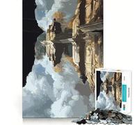 Reflected Temple Ruins 1000 Piece Jigsaws for Teenagers Puzzle Improve Recall Casual Relax Exact Edge Stylish Gift (38x26cm)