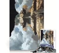 Reflected Temple Ruins 1000 Piece Jigsaws for Teenagers Puzzle Improve Recall Casual Relax Exact Edge Stylish Gift (38x26cm)