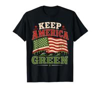 Reflecting Pool Algae American Flag Keep America Green T-Shirt