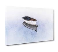 Reflection of a Boat Canvas Print for Living Room Bedroom Home Office Décor, Wall Art Picture Ready to Hang, 30 x 20 Inch (76 x 50 cm)